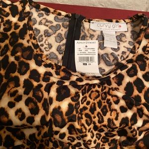 Ashley Stewart Curvy Girl leopard-print dress